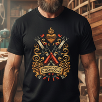 Load image into Gallery viewer, Working for the Clampdown Woodworker Tattoo Style Shirt