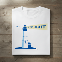 Load image into Gallery viewer, Be The Light Lighthouse Shirt Coastal Inspirational Tee