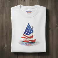 Load image into Gallery viewer, USA 250 Beetlecat Sailboat Patriotic Tee