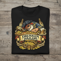 Load image into Gallery viewer, Drunken Sailor Shirt Nautical Tattoo Style Tee