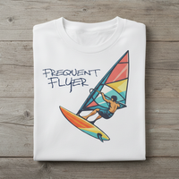 Load image into Gallery viewer, Frequent Flyer Windsurfing Shirt Surf Beach Graphic Tee