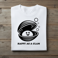 Load image into Gallery viewer, Happy Clam Kids Shirt Cute Beach Ocean Tee
