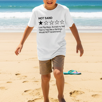 Load image into Gallery viewer, Hot Sand Kids Shirt Funny Beach Review Tee