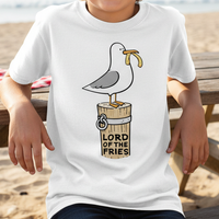 Load image into Gallery viewer, Kids Seagull Shirt Lord of the Fries Funny Beach Tee