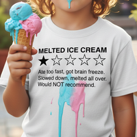 Load image into Gallery viewer, Melted Ice Cream Kids Shirt Funny Summer Rating Tee