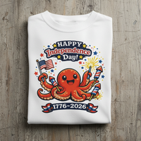 Load image into Gallery viewer, Happy Independence Day Octopus Kids Shirt