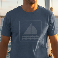 Load image into Gallery viewer, Sailing Shirt Nautical Symbol Distressed Tee