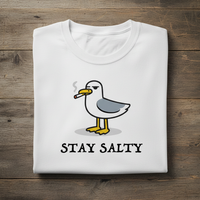 Load image into Gallery viewer, Salty Seagull Shirt Beach Bird Graphic Tee