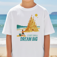 Load image into Gallery viewer, Start Small Dream Big Kids Beach Shirt