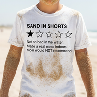 Load image into Gallery viewer, Sand In Shorts Kids Shirt Funny Beach Rating Tee