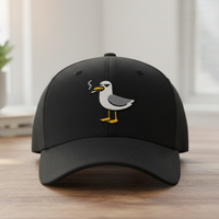 Load image into Gallery viewer, Salty Seagull Baseball Hat – Funny Coastal Bird Cap