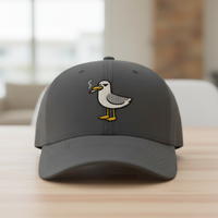 Load image into Gallery viewer, Salty Seagull Baseball Hat – Funny Coastal Bird Cap