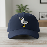 Load image into Gallery viewer, Salty Seagull Baseball Hat – Funny Coastal Bird Cap