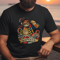 Load image into Gallery viewer, Shipfaced Drunken Sailor Shirt Funny Nautical Graphic Tee