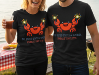 Load image into Gallery viewer, USA Sparkler Crab Shirt Sparkle Since 1776
