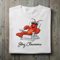 Load image into Gallery viewer, Stay Clawsome Lobster Shirt Funny Beach Graphic Tee