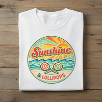 Load image into Gallery viewer, Sunshine and Lollipops Kids Shirt Retro Summer Tee