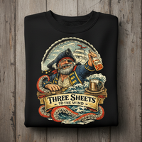 Load image into Gallery viewer, Three Sheets to the Wind Shirt Drunken Sailor Tee