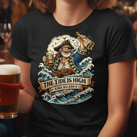 Load image into Gallery viewer, The Tide Is High And So Am I Shirt Nautical Tattoo Style Tee