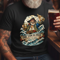Load image into Gallery viewer, The Tide Is High And So Am I Shirt Nautical Tattoo Style Tee