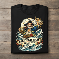 Load image into Gallery viewer, The Tide Is High And So Am I Shirt Nautical Tattoo Style Tee