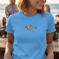 Load image into Gallery viewer, Tie Dye Colorful Great White Shark Tee