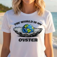 Load image into Gallery viewer, The World Is Your Oyster Shirt Earth Ocean Tee